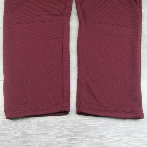 Nike Pro Dri-FIT Fleece Fitness Pants Men's Size Medium Maroon Black NEW - Picture 8 of 13